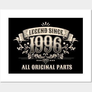 Retro Vintage Birthday Legend since 1996 All Original Parts Posters and Art